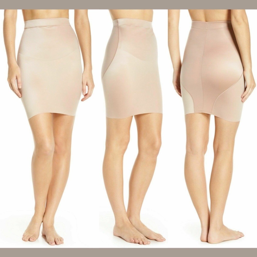 NEW $68 Spanx SmartGrip Half Slip Skirt in XL Nude